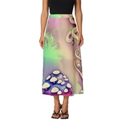 Tiny Forest Mushroom Fairy Classic Midi Chiffon Skirt