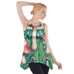 Forest Mushroom Fairy Garden Side Drop Tank Tunic by GardenOfOphir