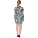 Forest Mushroom Fairy Garden V-neck Bodycon Long Sleeve Dress View2