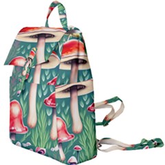 Forest Mushroom Fairy Garden Buckle Everyday Backpack by GardenOfOphir