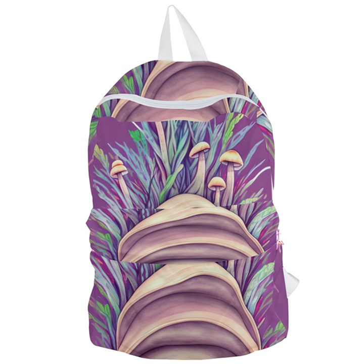 Forest Mushroom Fairy House Foldable Lightweight Backpack