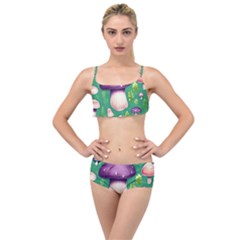 Forest Mushroom Garden Path Layered Top Bikini Set by GardenOfOphir