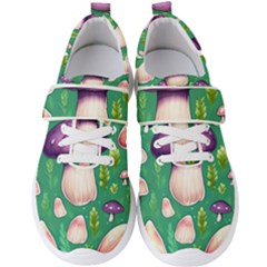 Forest Mushroom Garden Path Men s Velcro Strap Shoes