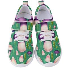 Forest Mushroom Garden Path Women s Velcro Strap Shoes