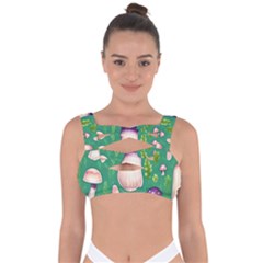 Forest Mushroom Garden Path Bandaged Up Bikini Top by GardenOfOphir