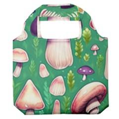 Forest Mushroom Garden Path Premium Foldable Grocery Recycle Bag by GardenOfOphir