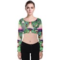 Secret Forest Mushroom Fairy Velvet Long Sleeve Crop Top View1