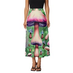 Secret Forest Mushroom Fairy Classic Midi Chiffon Skirt by GardenOfOphir