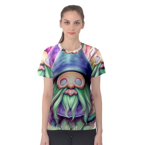 Enchanted Mushroom Forest Fairycore Women s Sport Mesh Tee by GardenOfOphir