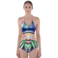 Enchanted Mushroom Forest Fairycore Cut-out One Piece Swimsuit by GardenOfOphir