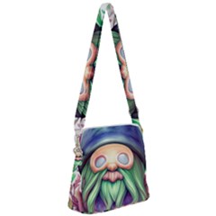 Enchanted Mushroom Forest Fairycore Zipper Messenger Bag by GardenOfOphir