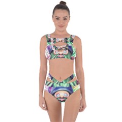 Enchanted Mushroom Forest Fairycore Bandaged Up Bikini Set  by GardenOfOphir