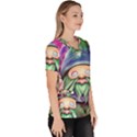 Enchanted Mushroom Forest Fairycore Women s V-Neck Scrub Top View3