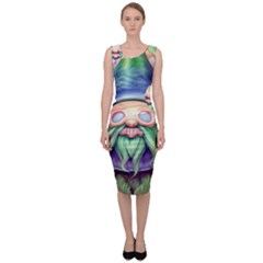 Enchanted Mushroom Forest Fairycore Sleeveless Pencil Dress by GardenOfOphir