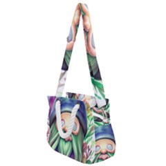 Enchanted Mushroom Forest Fairycore Rope Handles Shoulder Strap Bag by GardenOfOphir