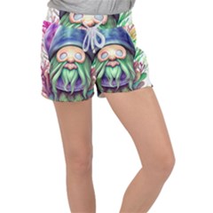 Enchanted Mushroom Forest Fairycore Velour Lounge Shorts by GardenOfOphir