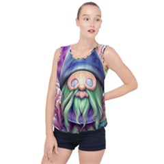 Enchanted Mushroom Forest Fairycore Bubble Hem Chiffon Tank Top by GardenOfOphir