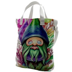 Enchanted Mushroom Forest Fairycore Canvas Messenger Bag by GardenOfOphir