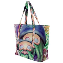 Enchanted Mushroom Forest Fairycore Zip Up Canvas Bag by GardenOfOphir