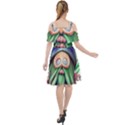 Enchanted Mushroom Forest Fairycore Cut Out Shoulders Chiffon Dress View2