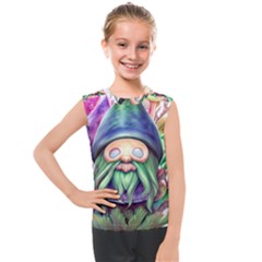 Enchanted Mushroom Forest Fairycore Kids  Mesh Tank Top by GardenOfOphir