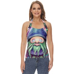 Enchanted Mushroom Forest Fairycore Basic Halter Top by GardenOfOphir