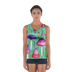 Foraging In The Mushroom Forest Sport Tank Top  by GardenOfOphir