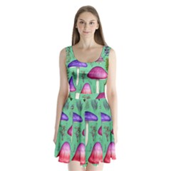 Foraging In The Mushroom Forest Split Back Mini Dress  by GardenOfOphir