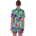 Foraging In The Mushroom Forest Satin Short Sleeve Pajamas Set View2