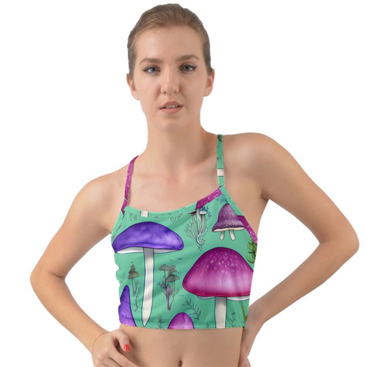 Foraging In The Mushroom Forest Mini Tank Bikini Top