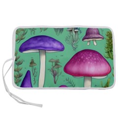 Foraging In The Mushroom Forest Pen Storage Case (l) by GardenOfOphir