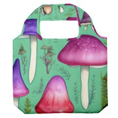 Foraging In The Mushroom Forest Premium Foldable Grocery Recycle Bag by GardenOfOphir