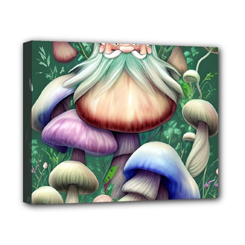 Natural Mushroom Fairy Garden Canvas 10  X 8  (stretched) by GardenOfOphir