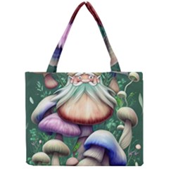 Natural Mushroom Fairy Garden Mini Tote Bag by GardenOfOphir