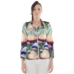 Natural Mushroom Fairy Garden Women s Windbreaker by GardenOfOphir