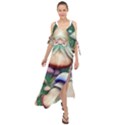 Natural Mushroom Fairy Garden Maxi Chiffon Cover Up Dress View1