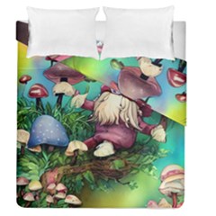 Vintage Flowery Mushroom Duvet Cover Double Side (queen Size) by GardenOfOphir