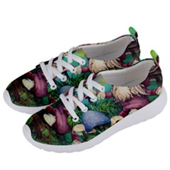 Vintage Flowery Mushroom Women s Lightweight Sports Shoes by GardenOfOphir