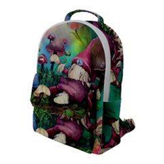 Vintage Flowery Mushroom Flap Pocket Backpack (large) by GardenOfOphir