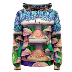 Woodsy Mushroom Forest Nature Women s Pullover Hoodie by GardenOfOphir