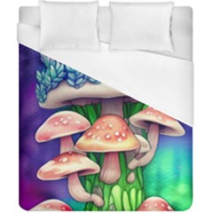 Woodsy Mushroom Forest Nature Duvet Cover (california King Size) by GardenOfOphir