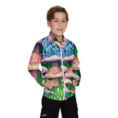 Woodsy Mushroom Forest Nature Kids  Windbreaker by GardenOfOphir