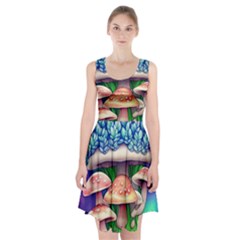 Woodsy Mushroom Forest Nature Racerback Midi Dress by GardenOfOphir