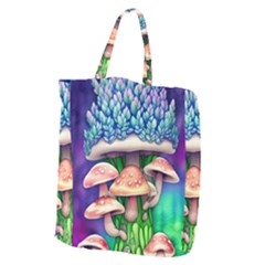 Woodsy Mushroom Forest Nature Giant Grocery Tote by GardenOfOphir