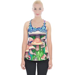 Woodsy Mushroom Forest Nature Piece Up Tank Top by GardenOfOphir