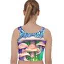 Woodsy Mushroom Forest Nature Velvet Racer Back Crop Top View2