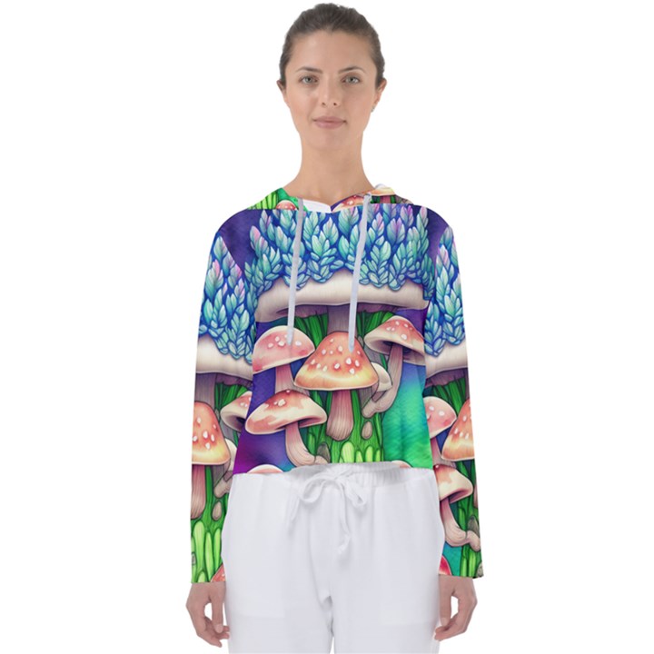 Woodsy Mushroom Forest Nature Women s Slouchy Sweat