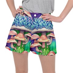 Woodsy Mushroom Forest Nature Ripstop Shorts by GardenOfOphir