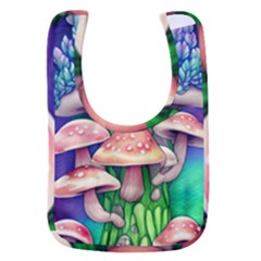 Woodsy Mushroom Forest Nature Baby Bib by GardenOfOphir