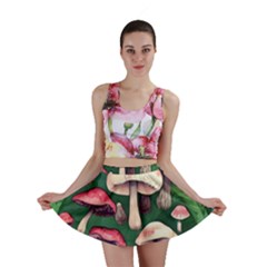 Foraging In The Mushroom Zone Mini Skirt by GardenOfOphir